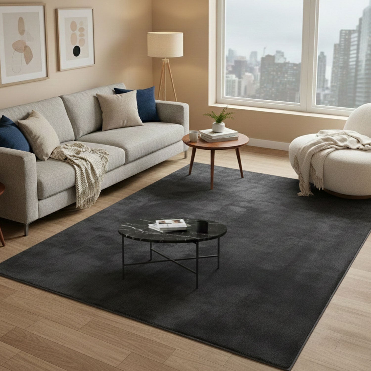 Ultra Soft Living Room/Bedroom Rug – Modern, super fluffy & soft, densely woven-13