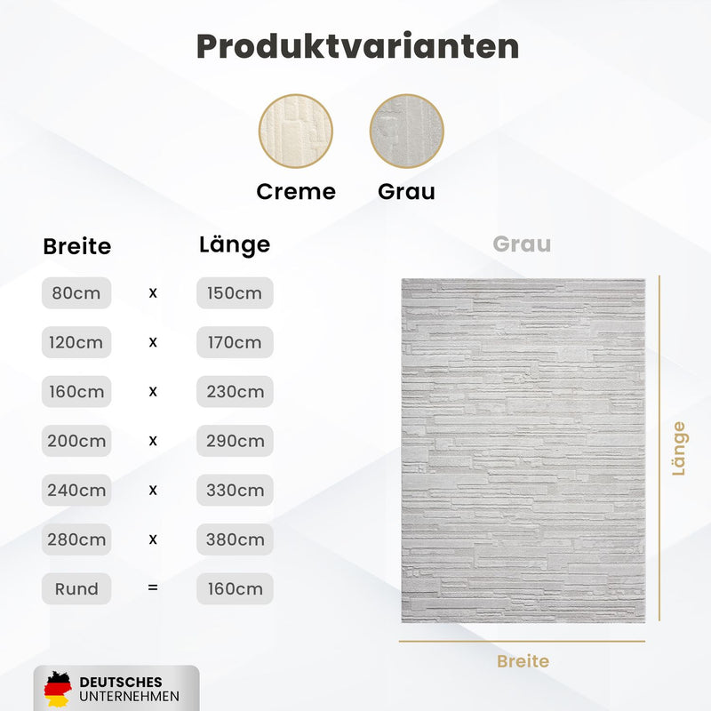 Carpet for living room/bedroom, short pile, stone look, high quality, elegant, 3D effect-zoom-