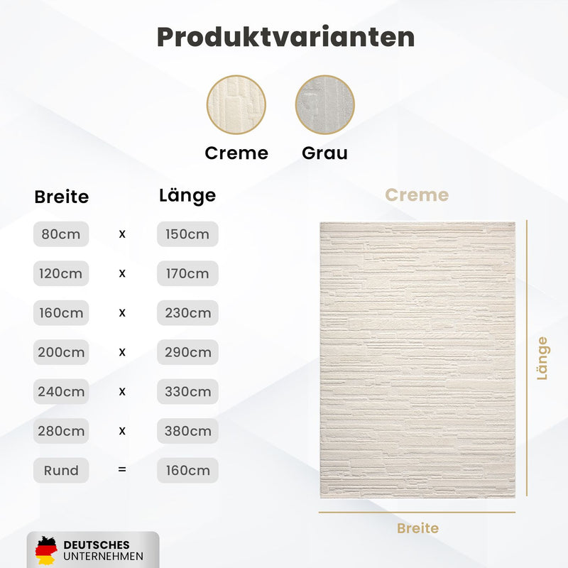 Carpet for living room/bedroom, short pile, stone look, high quality, elegant, 3D effect-zoom-