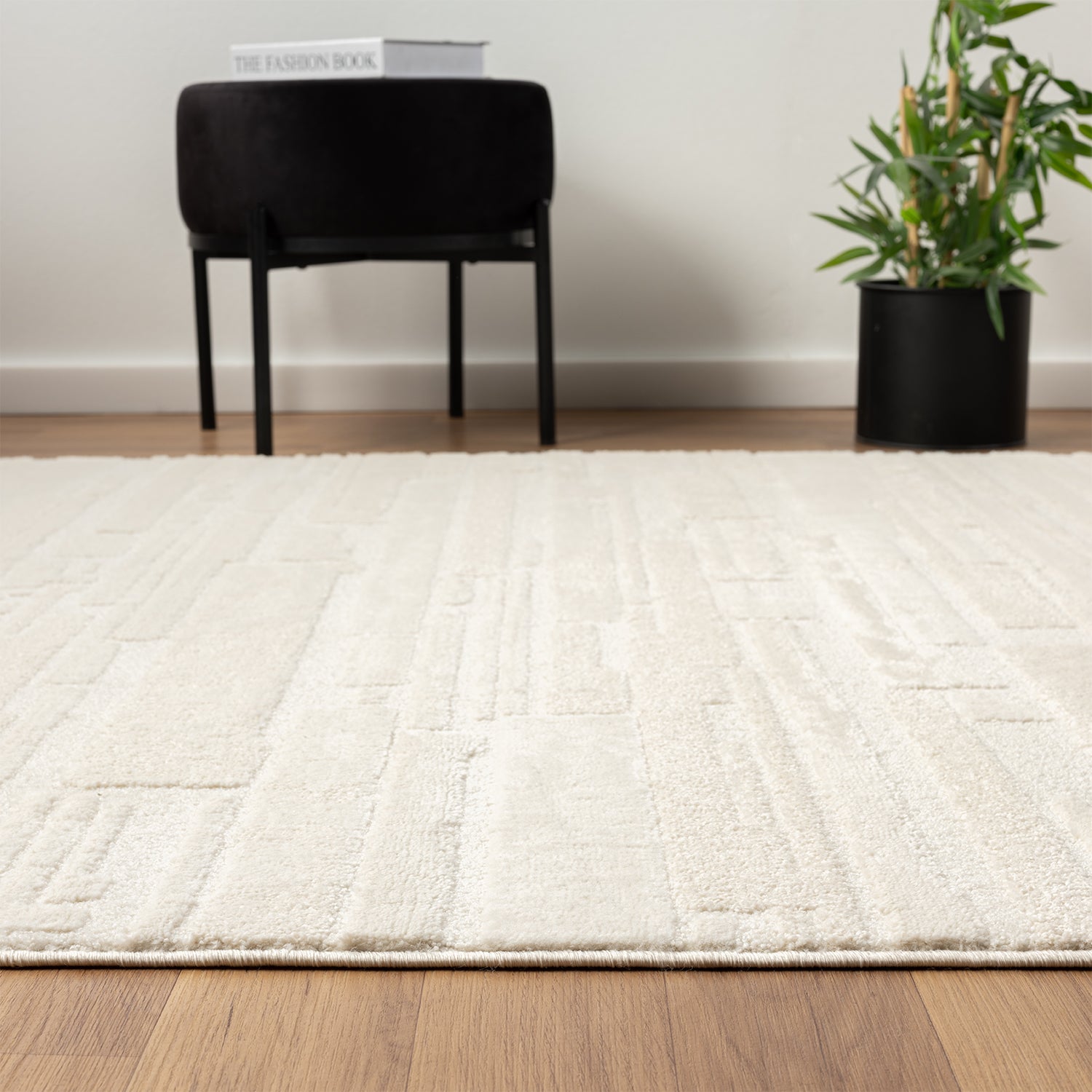 Teppich Wohnzimmer Schlafzimmer kurzflor Steinoptik Qualitativ Elegant 3D effekt-zoom-3