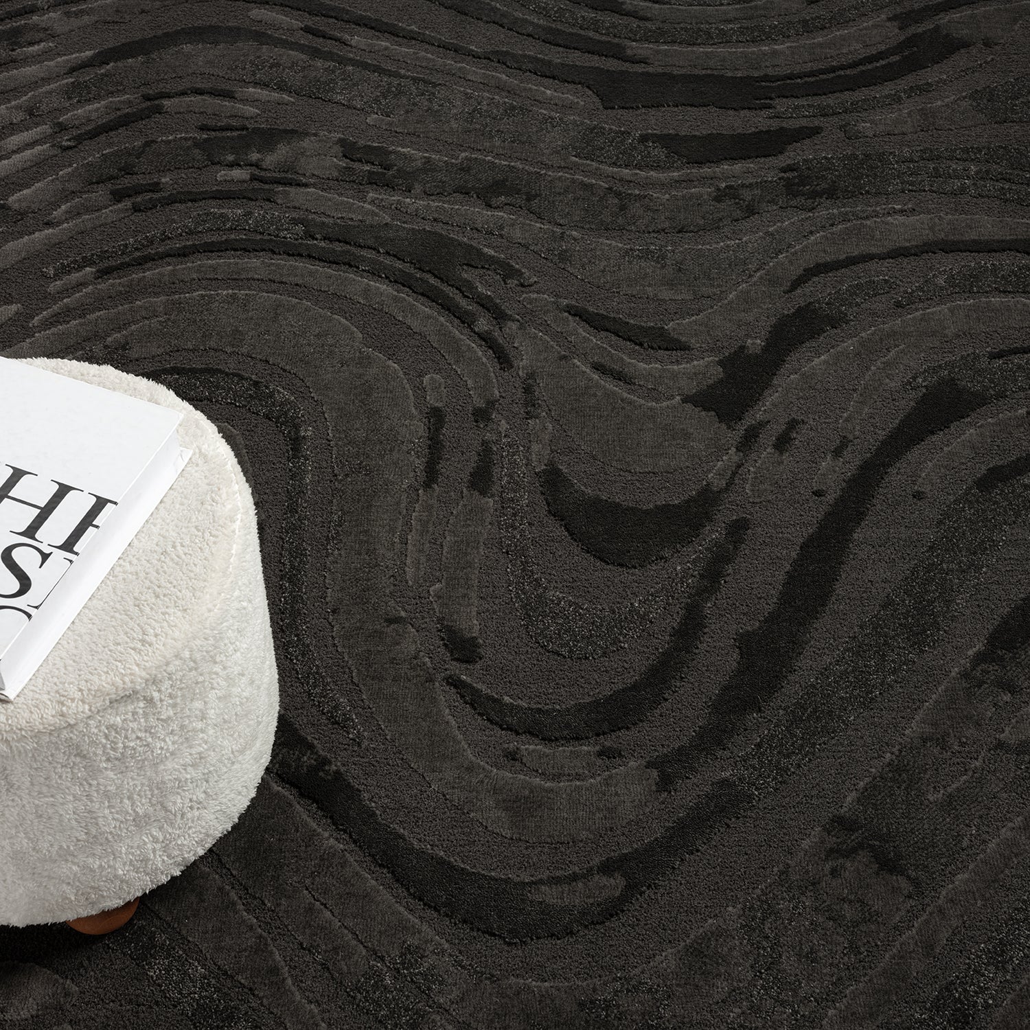 Living room rug, bedroom rug, 3D effect, modern, soft, short pile, wave pattern, high quality-zoom-19