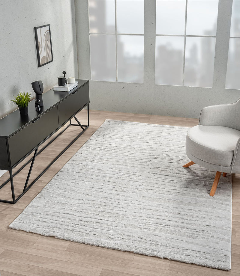 Moderner Kurzflor Teppich Wohnzimmer Schlafzimmer in Hoch-Tief-Effekt, 3D Effekt Ultra weich-zoom-