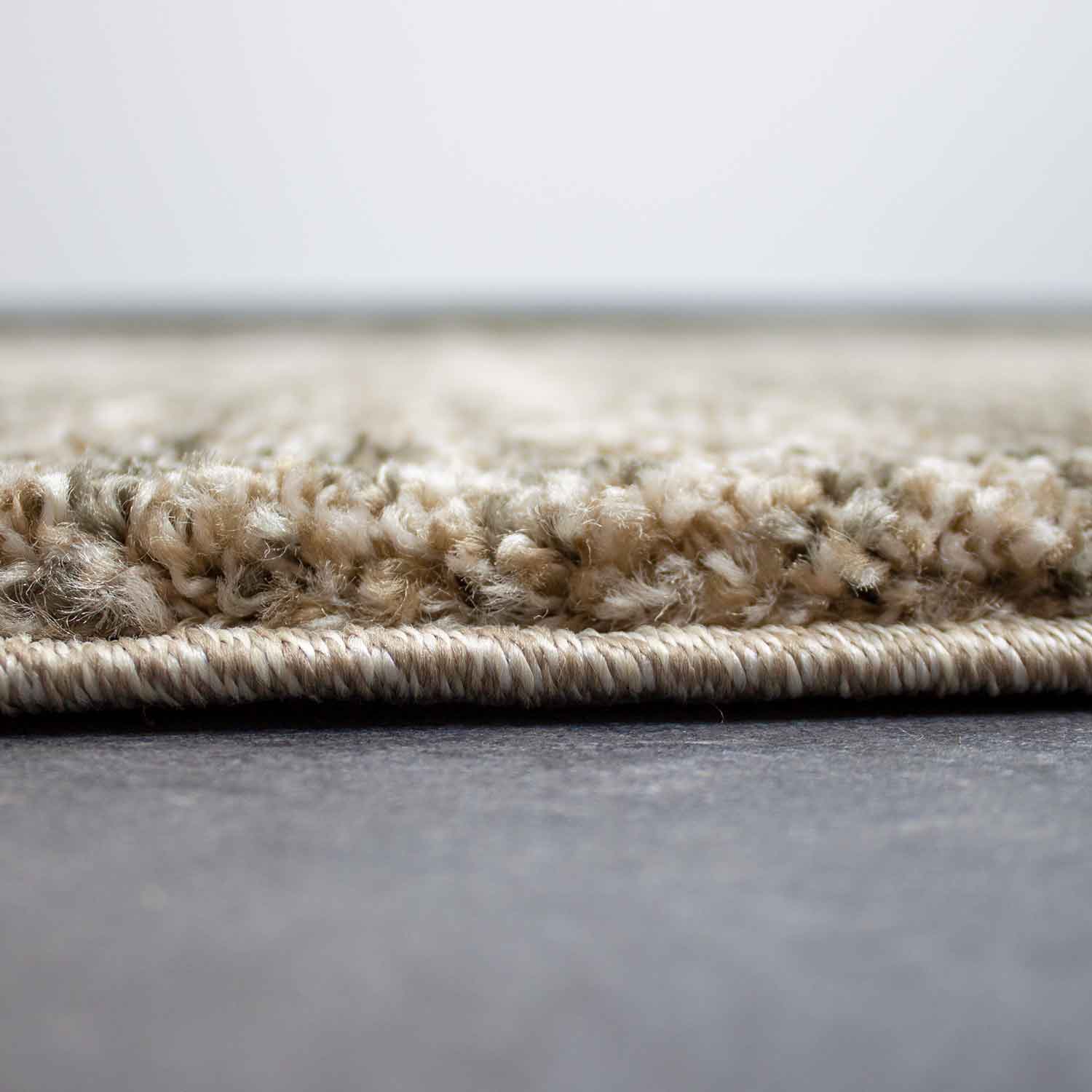 Teppich Wohnzimmer Sehr dicht qualitativ melierter Teppich Beige-zoom-2