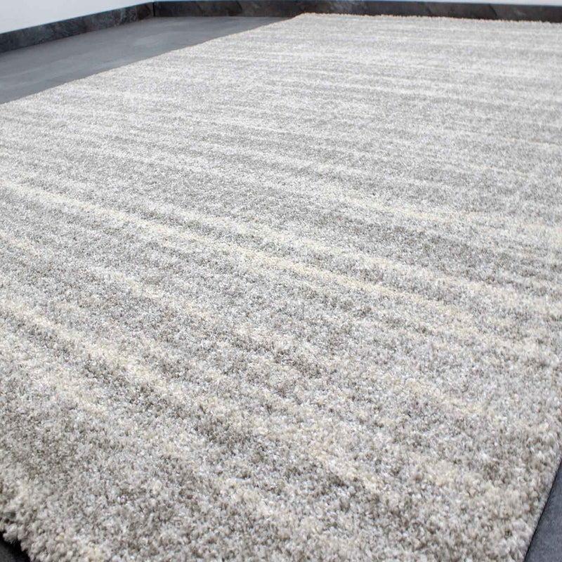 Teppich Wohnzimmer Sehr dicht qualitativ melierter Teppich Grau-zoom-