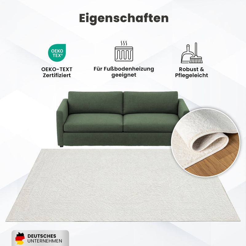 Teppich Wohnzimmer Teppich Schlafzimmer, Flur, Küche Kurzflor Orient Design Vintage Hoch-Tief-Effekt Modern 3D Weich-zoom-