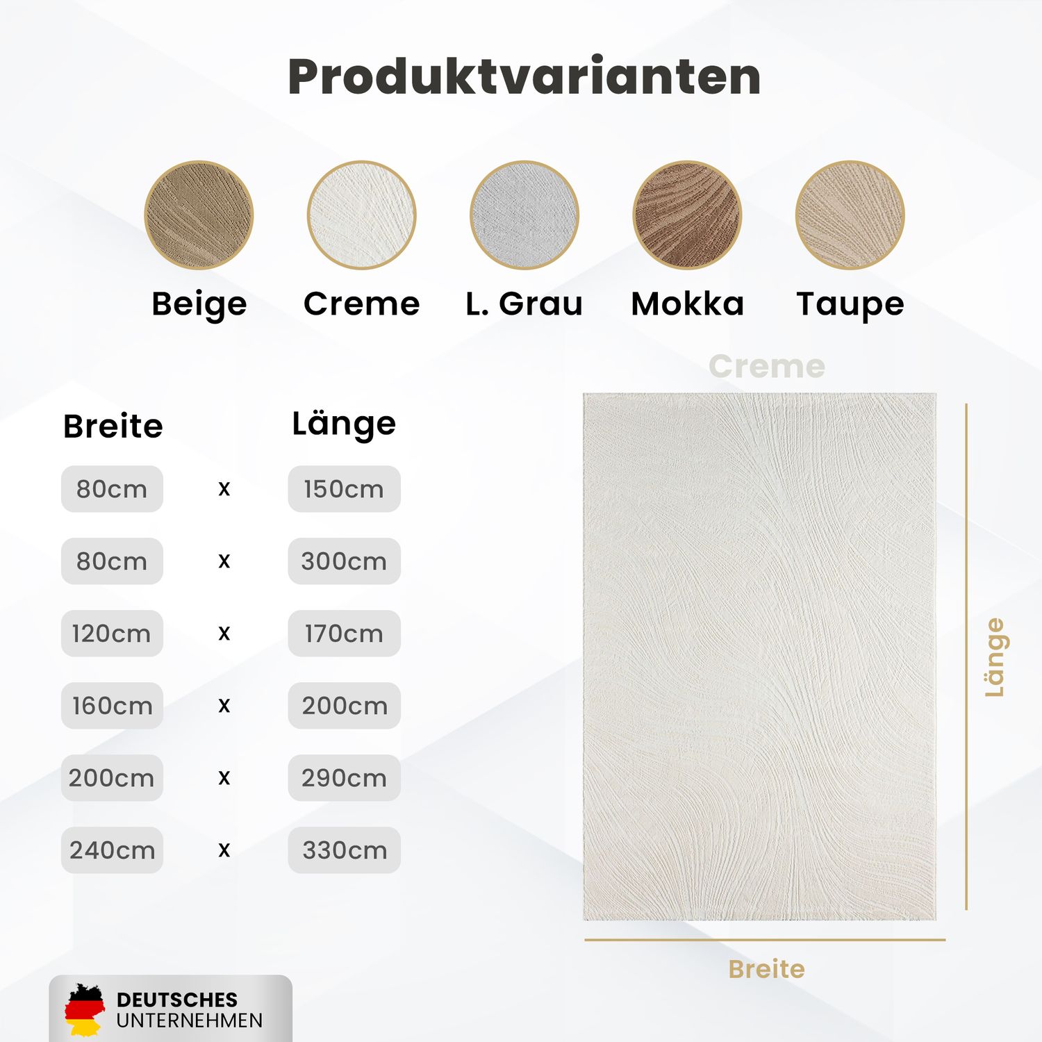 Teppich Wohnzimmer Teppich Schlafzimmer, flur, küche Kurzflor Boho Design Unifarbe Hoch-Tief-Effekt Modern 3D Weich-10