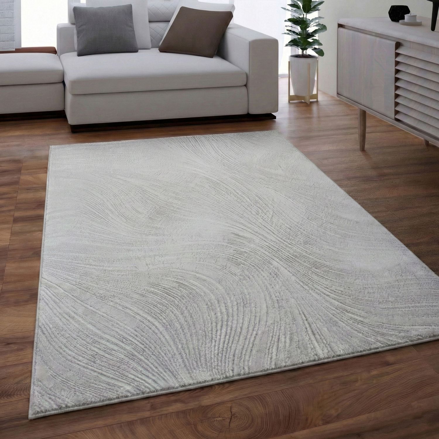 Living room rug, bedroom rug, hallway rug, kitchen rug, short pile, boho design, solid color, high-low effect, modern, 3D, soft-9