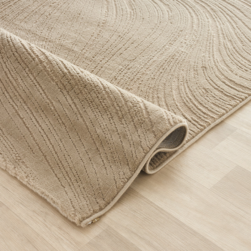 Living room rug, bedroom rug, hallway rug, kitchen rug, short pile, boho design, solid color, high-low effect, modern, 3D, soft-zoom-