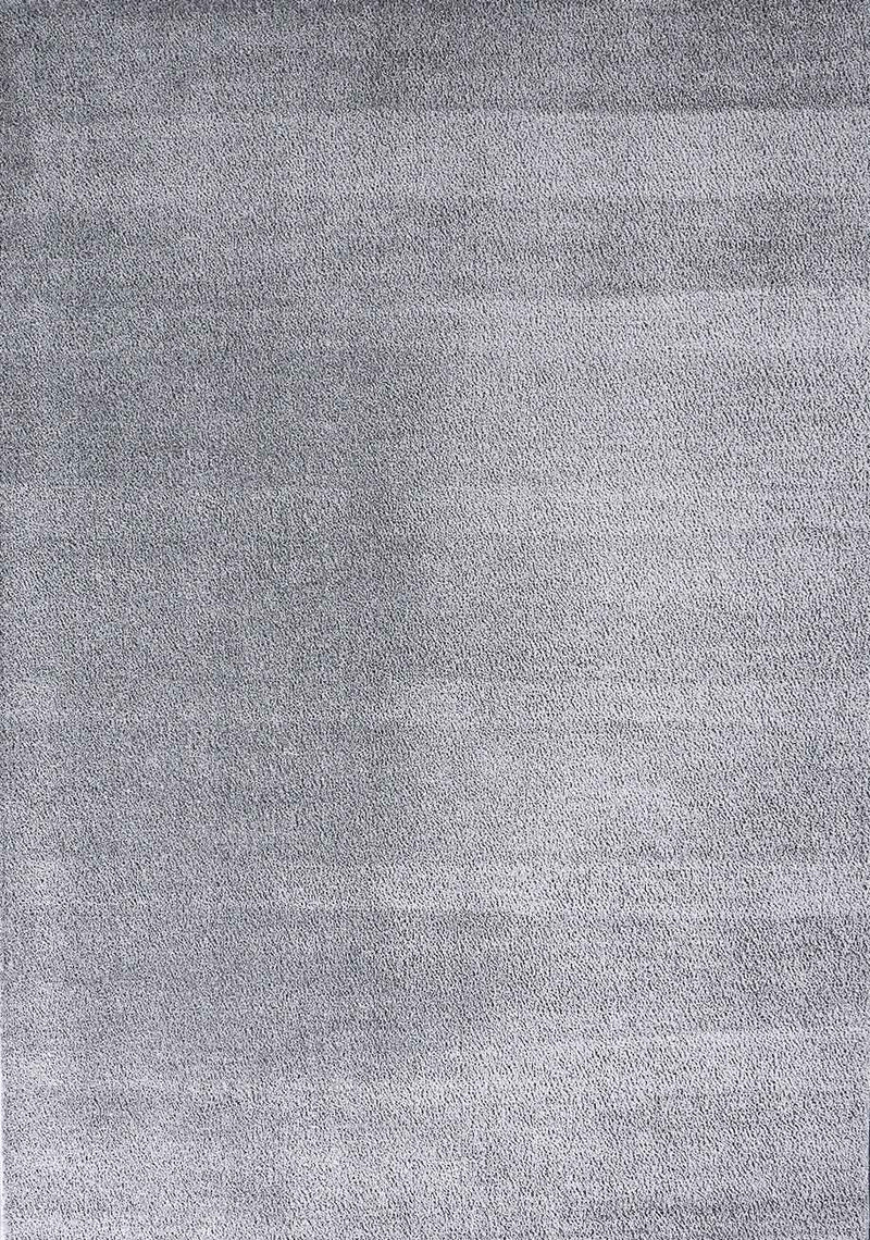 Living room rug in light grey, fluffy microfiber, densely woven - soft-zoom-