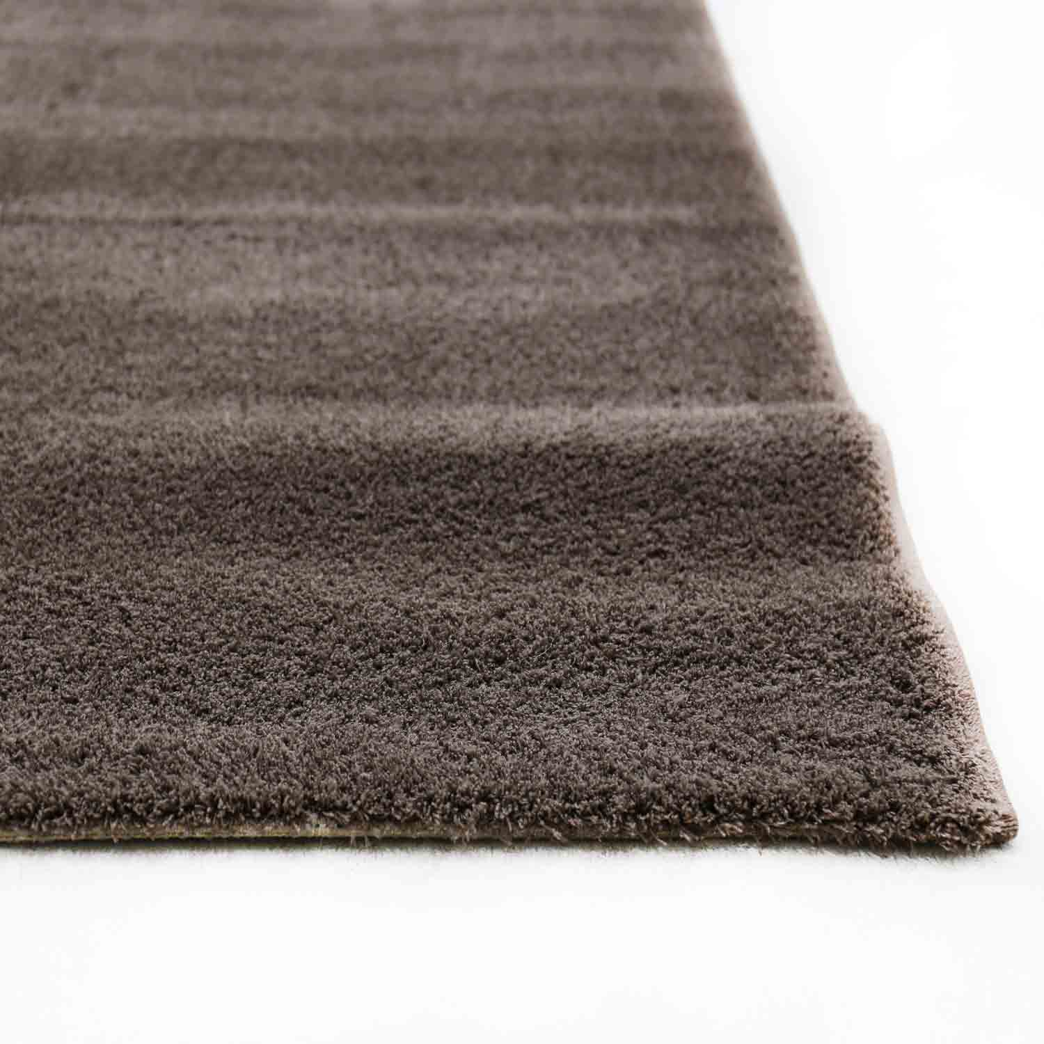 Teppich Wohnzimmer in L.Braun Flauschig Microfaser Dicht gewebt-Weich-2