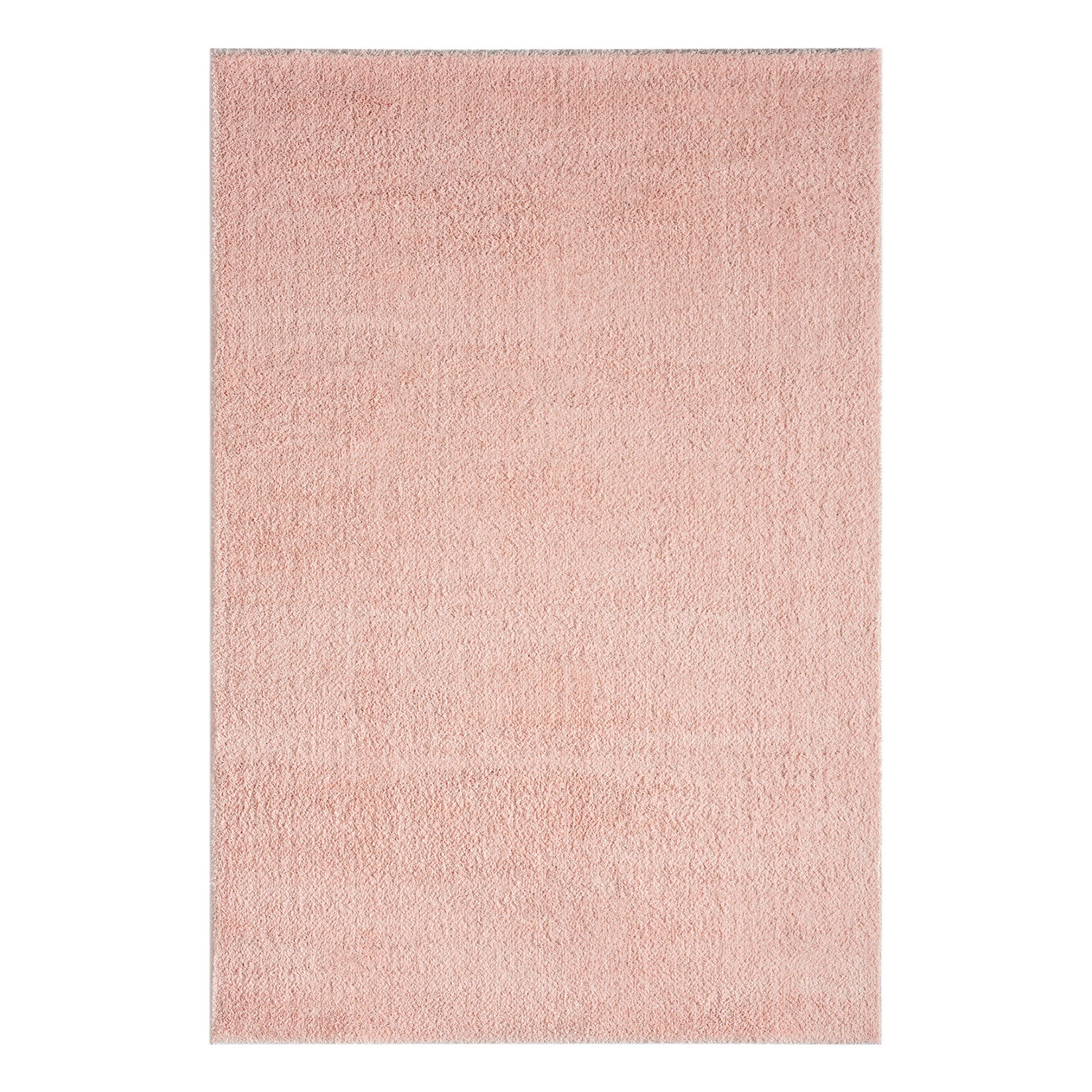 Teppich Wohnzimmer in Pastell Rose Flauschig Microfaser Dicht gewebt-Weich