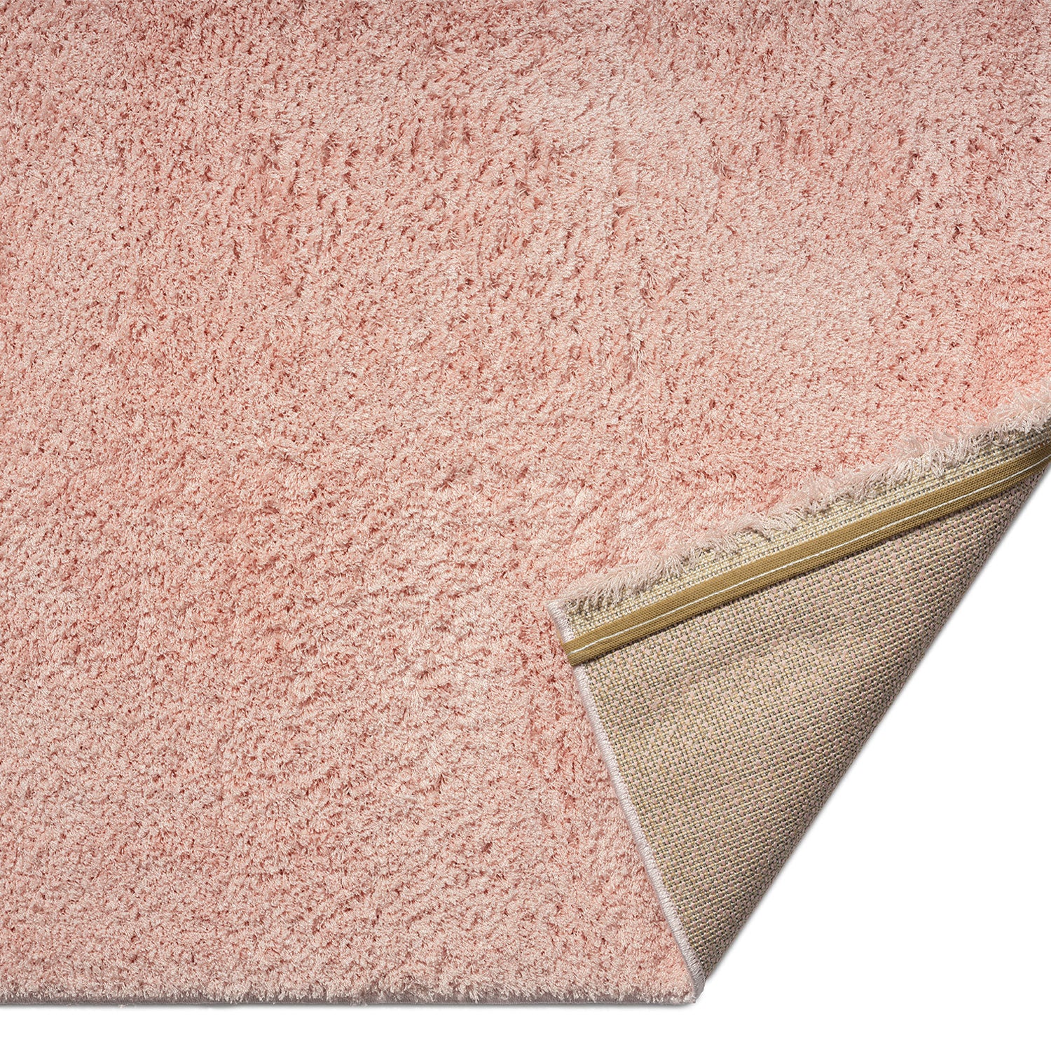 Teppich Wohnzimmer in Pastell Rose Flauschig Microfaser Dicht gewebt-Weich