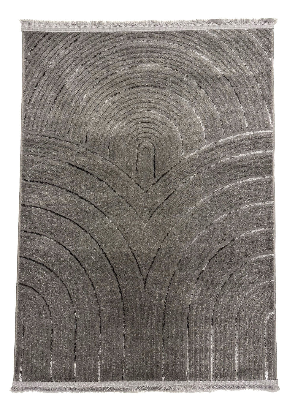 Short-pile rug for living room, bedroom, hallway, kitchen; thin boho design; lurex; high-low effect 3D; soft-zoom-8