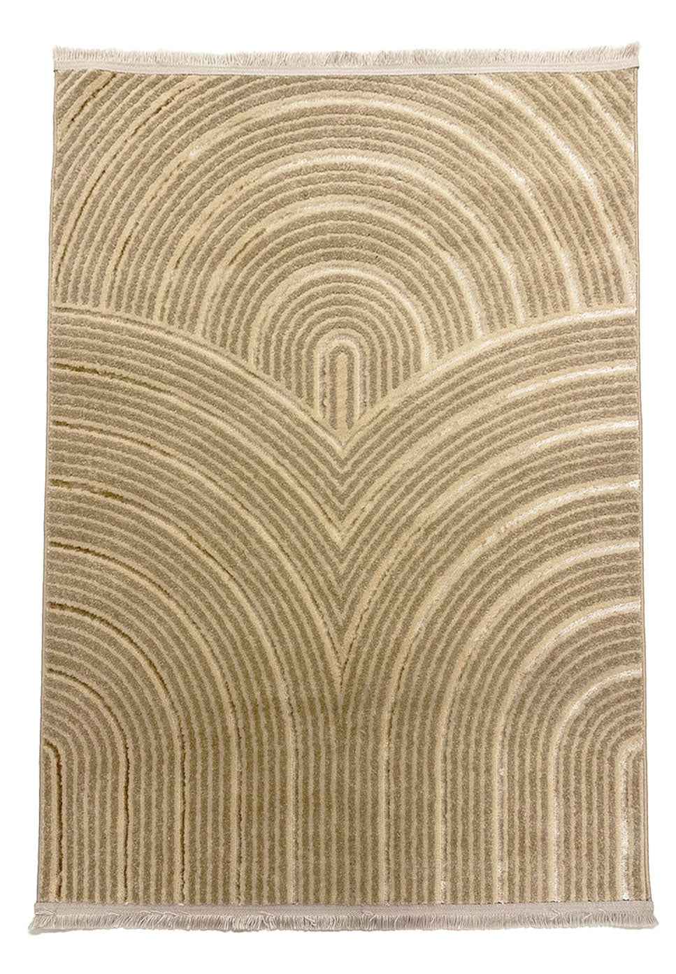Short-pile rug for living room, bedroom, hallway, kitchen; thin boho design; lurex; high-low effect 3D; soft-zoom-4