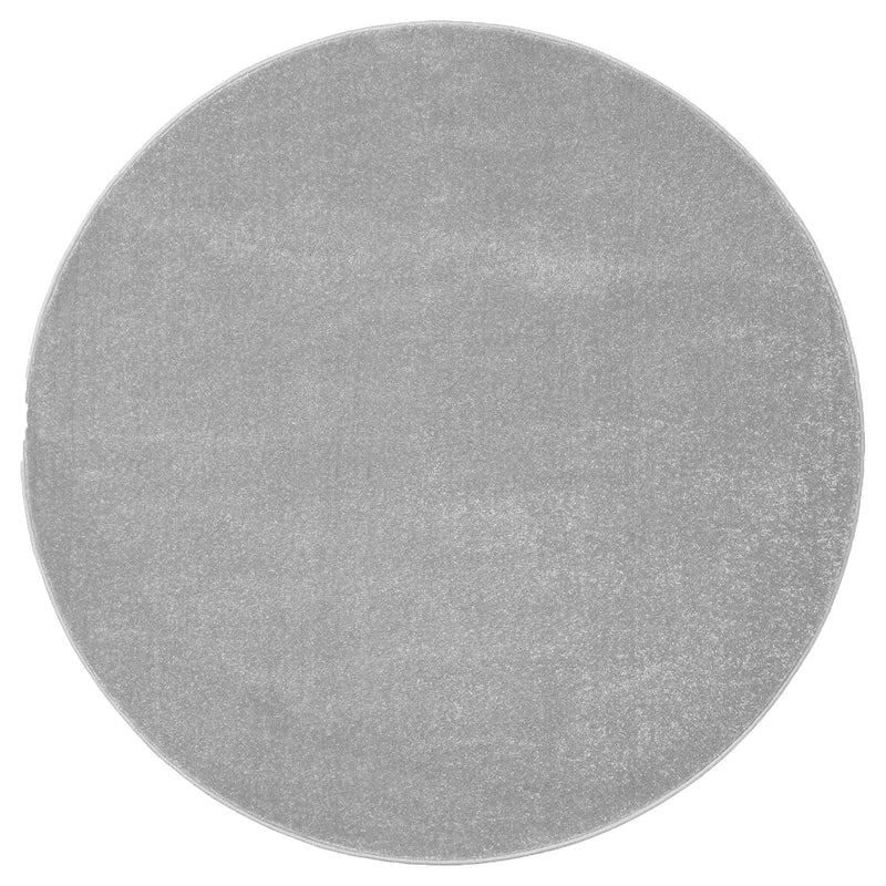 Teppich rund Wohnzimmer Kurzflor Einfarbig für Schlafzimmer kinderzimmer weich Rund-zoom-