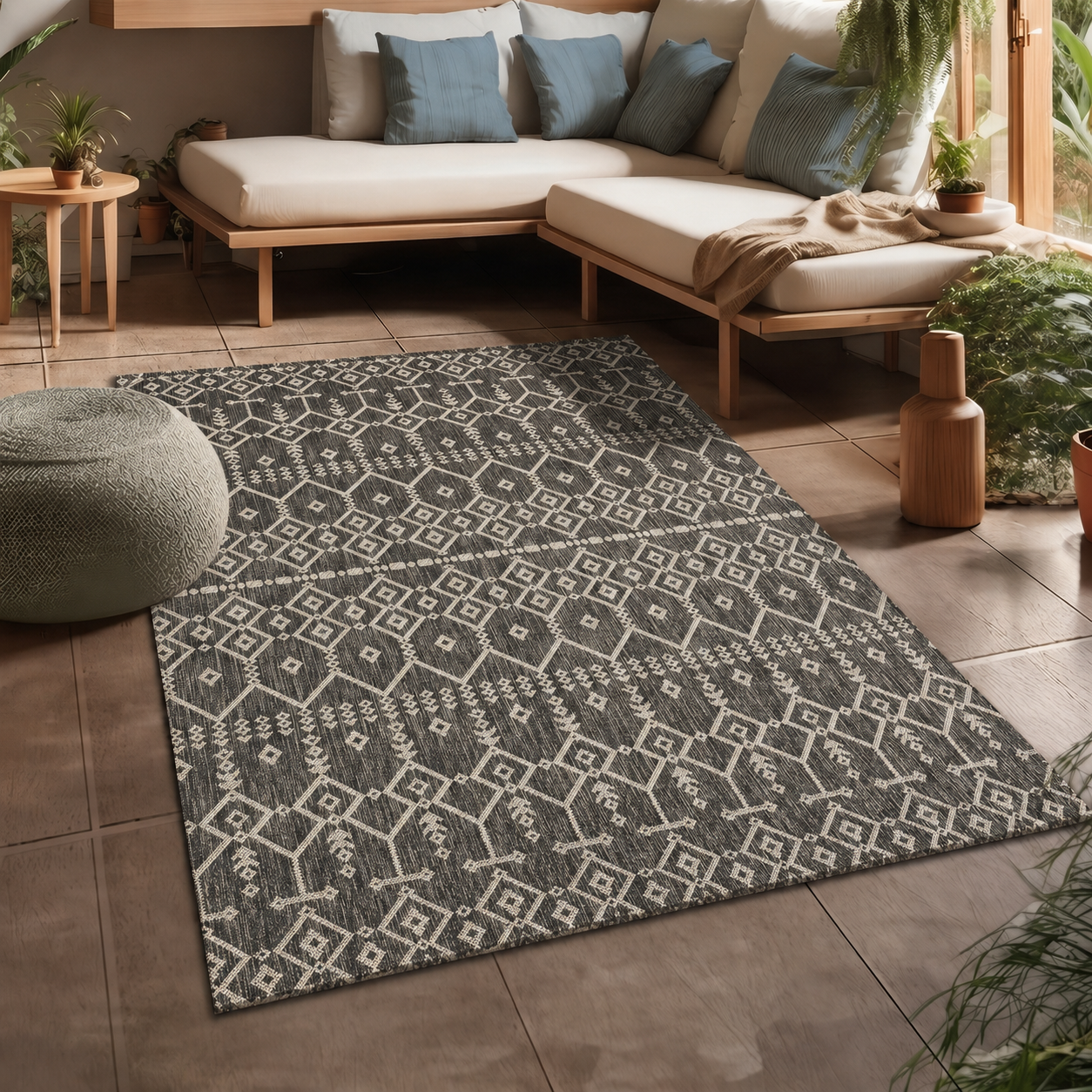 Terrassen Teppich Waschbar Balkonteppich Küche Wohnzimmer Garten