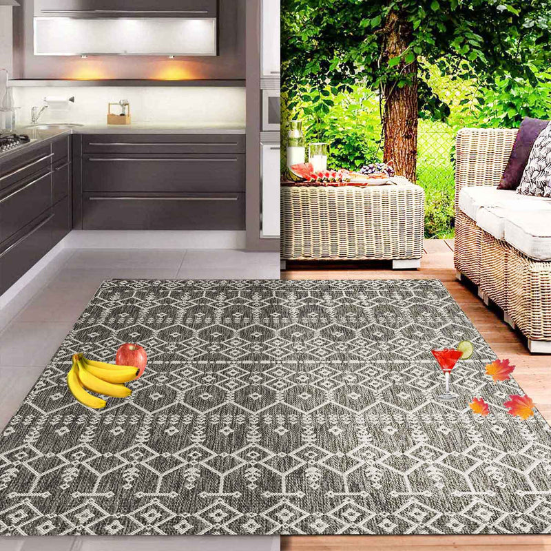 Terrassen Teppich Waschbar Balkonteppich Küche Wohnzimmer Garten-zoom-