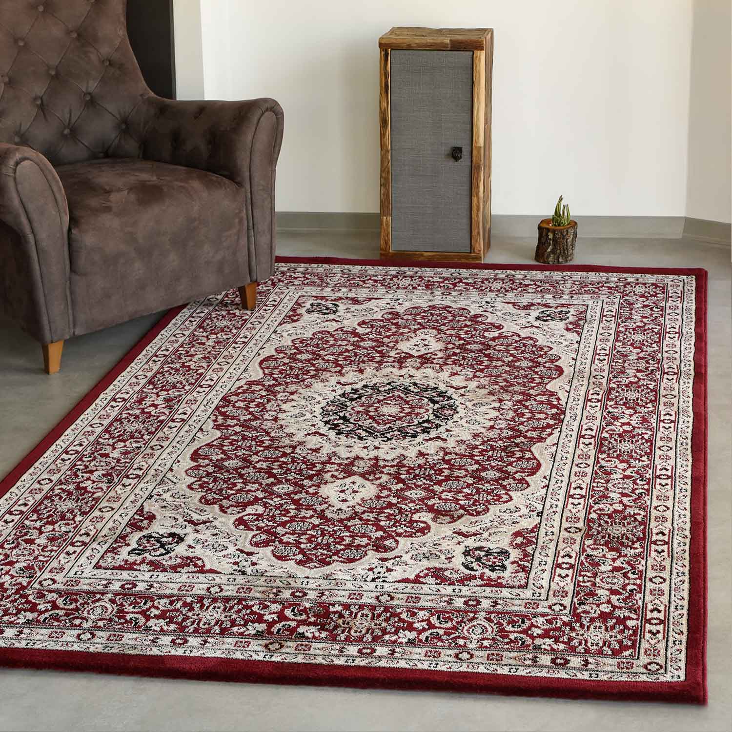 Tibet0146 Red Classic Tibetan Rug with Oriental Pattern-2
