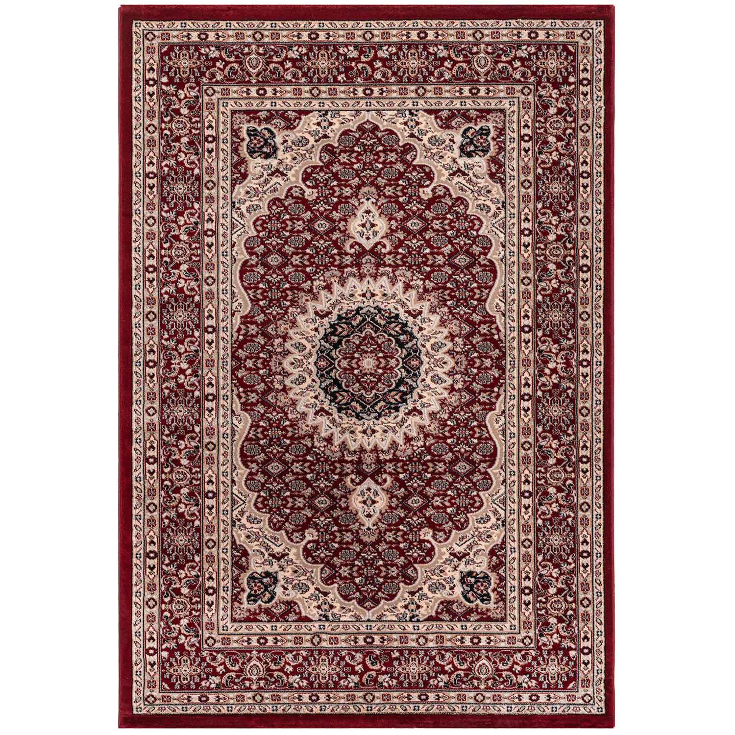 Tibet0146 Red Classic Tibetan Rug with Oriental Pattern