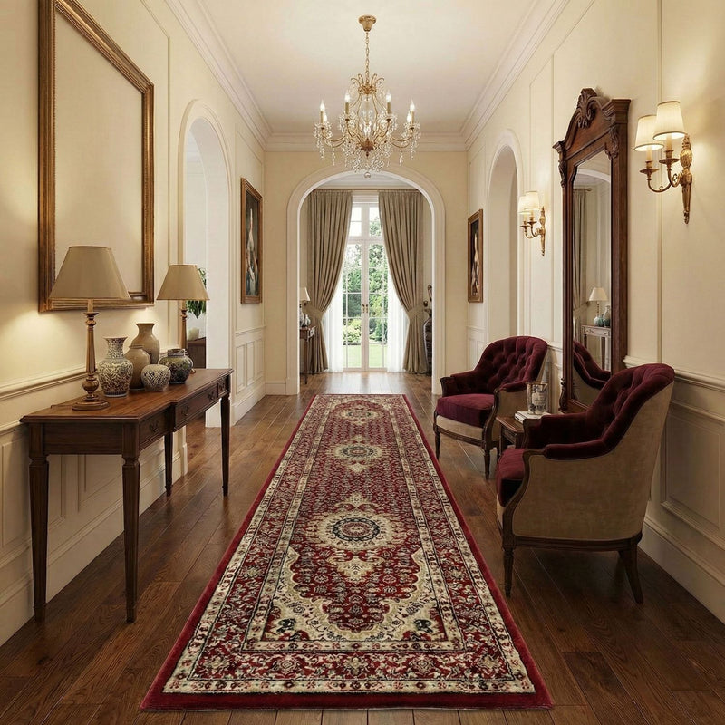 Tibet0146 Red Classic Tibetan Rug with Oriental Pattern-zoom-