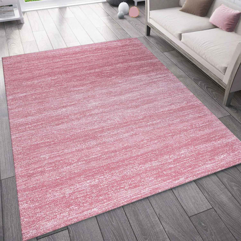 Teppich Kurzflor einfarbig Modern Rosa Meliert Farbecht Pflegeleicht Pastelfarben, für Wohnzimmer, Schlafzimmer-zoom-