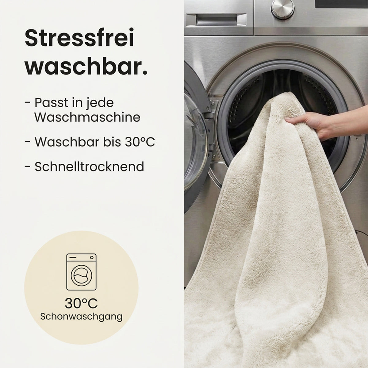 Waschbarer Kurzflor Teppich, rutschfest & weich, Einfarbig für Wohnzimmer, Schlafzimmer, Küche & Kinderzimmer-35