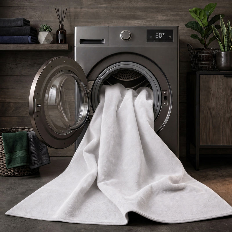 Waschbarer Kurzflor Teppich, rutschfest & weich, Einfarbig für Wohnzimmer, Schlafzimmer, Küche & Kinderzimmer-zoom-