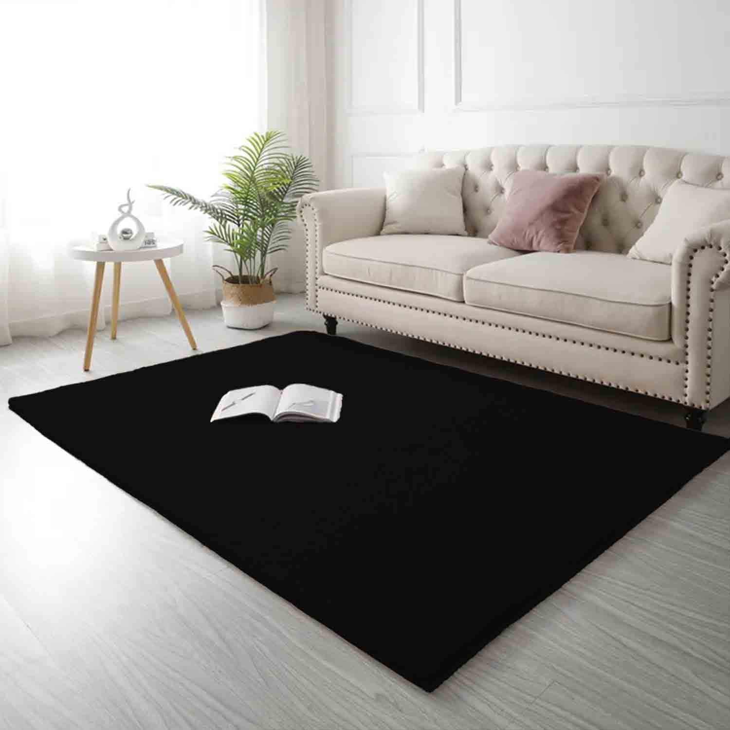 Waschbarer Teppich Schlafzimmer Wohnzimmer Kurzflor rutschfest flauschig