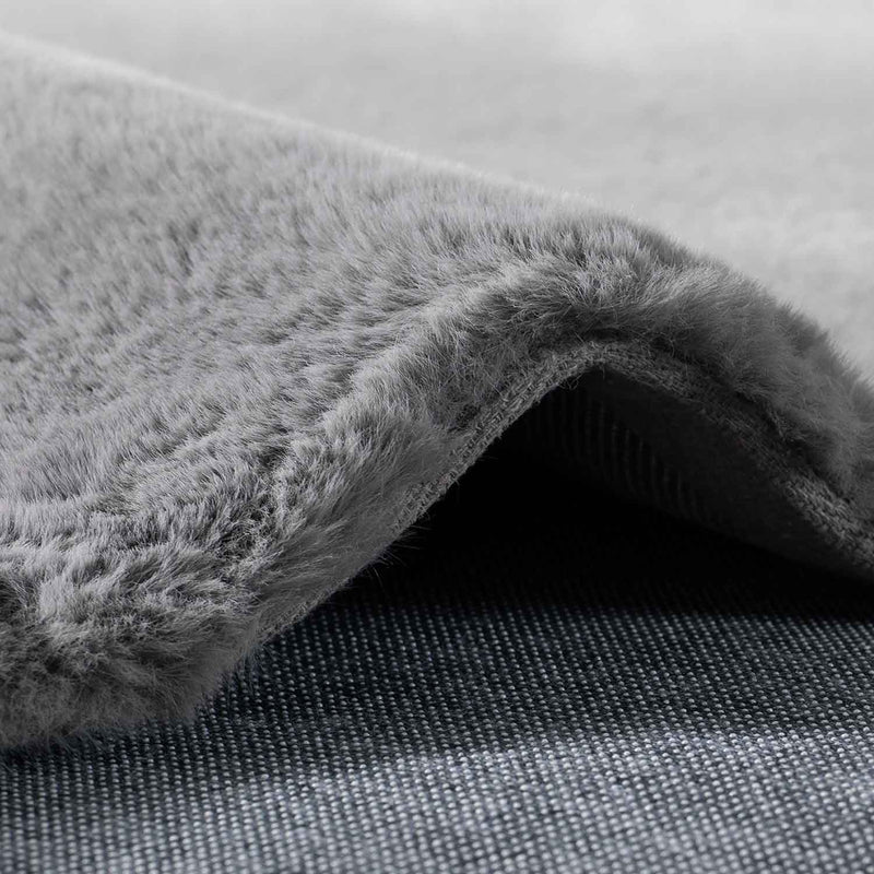 Deluxe washable fur rug, soft high-pile rug in a solid color, cozy for your living room or bedroom-zoom-