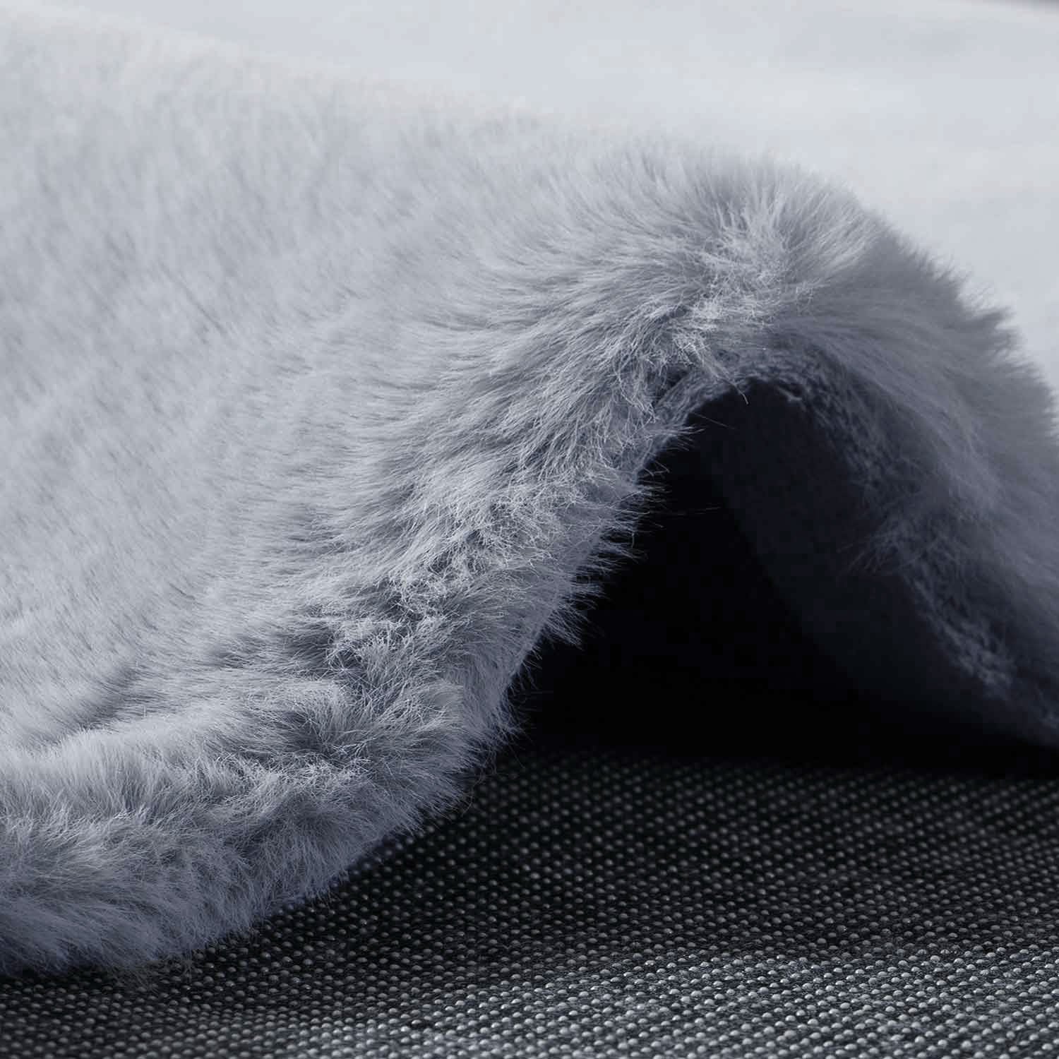 Deluxe washable fur rug, soft high-pile rug in a solid color, cozy for your living room or bedroom-18