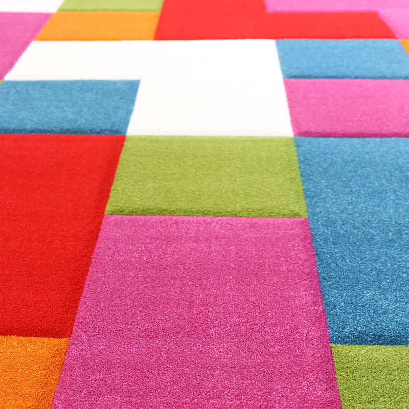 Webteppich Multicolor Geometrisch Abstrakt Weich Hochwertig - I9528-zoom-