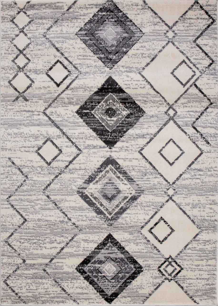 Wohnzimmer Kurzflor Geometrisches Muster Skandi Boho Modern Style Beige