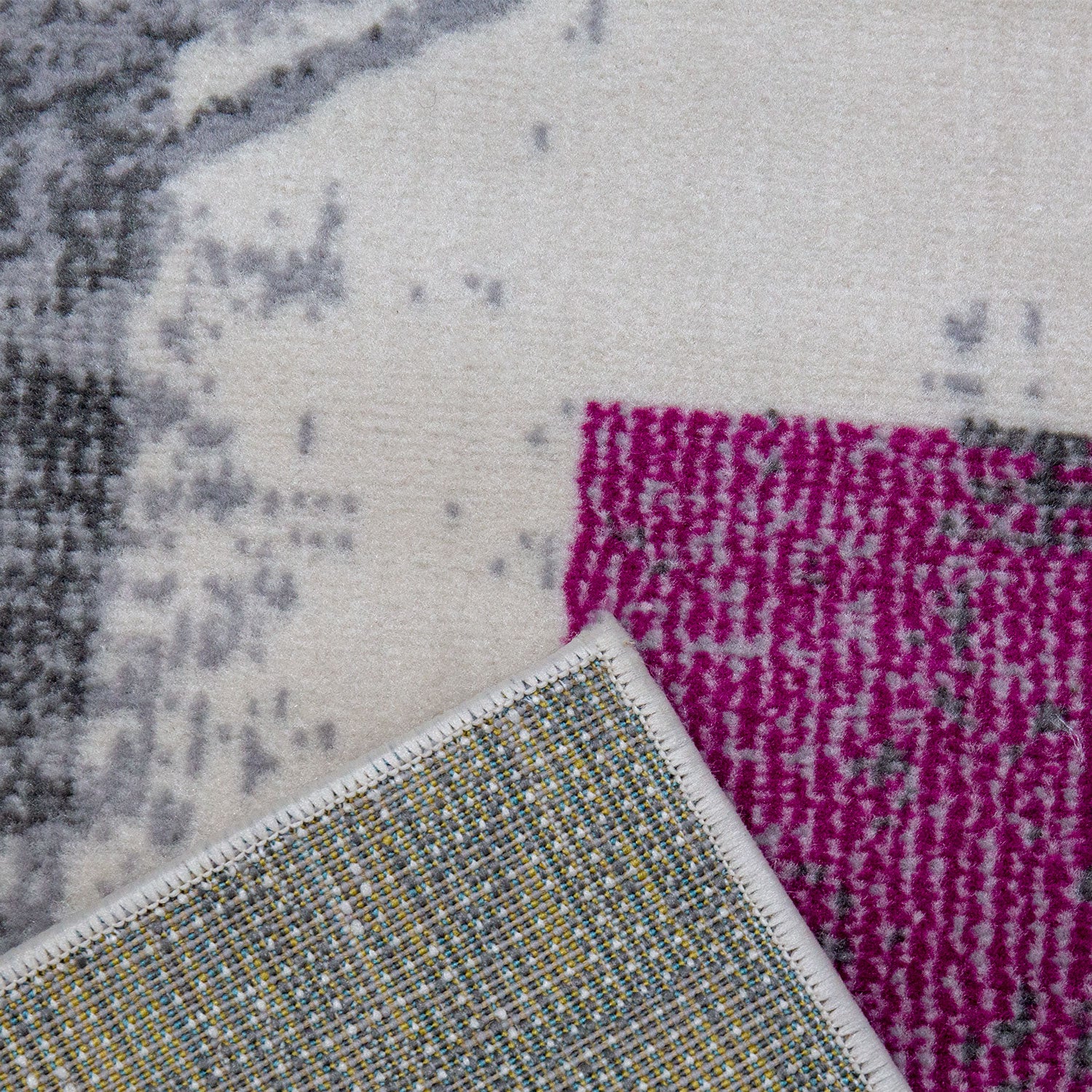 Wohnzimmer Kurzflor Patchwork Muster Skandi Boho Modern Style