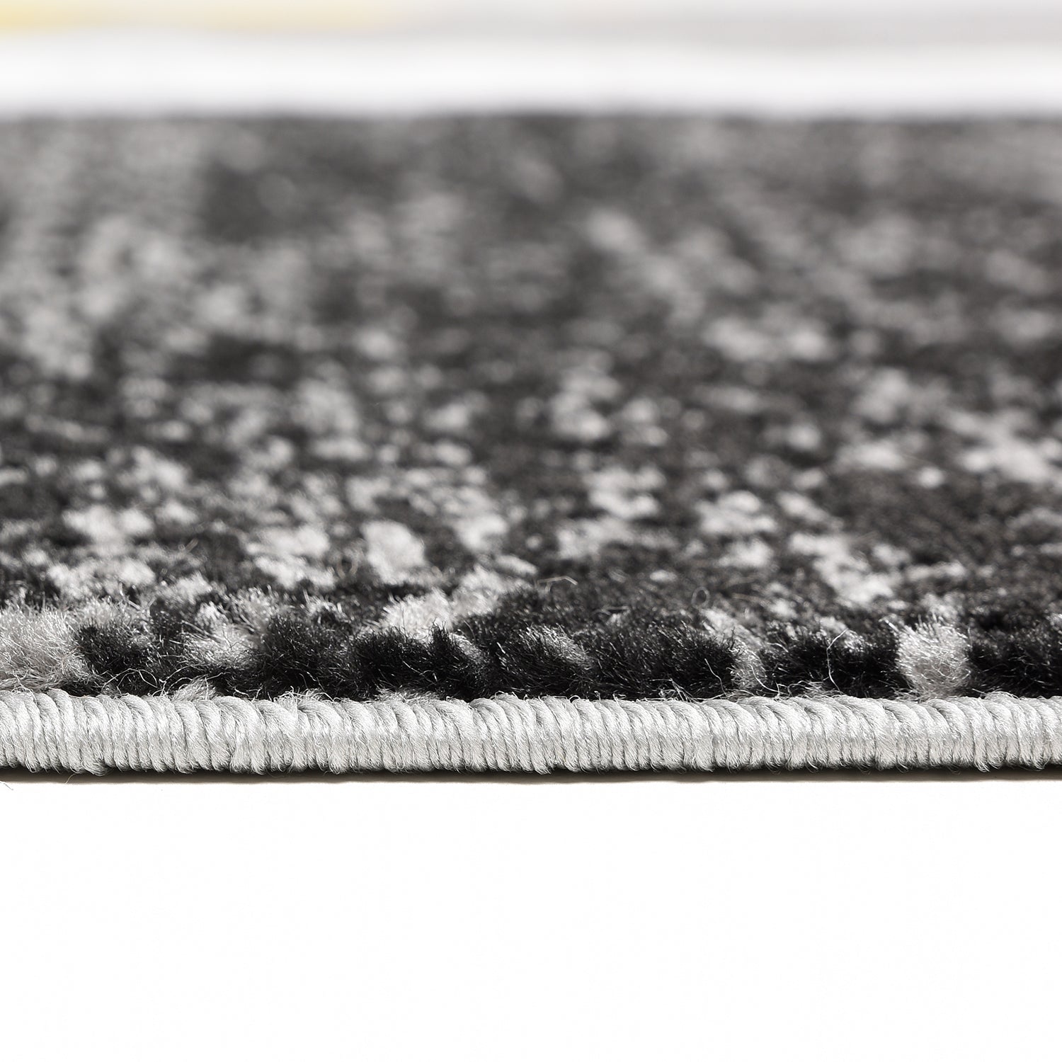 Teppich kurzflor Geometrisches Kreis-Muster Meliert Gelb Grau für Wohnzimmer, Schlafzimmer, küche-3