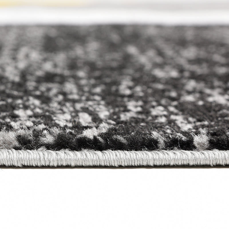 Teppich kurzflor Geometrisches Kreis-Muster Meliert Gelb Grau für Wohnzimmer, Schlafzimmer, küche-zoom-