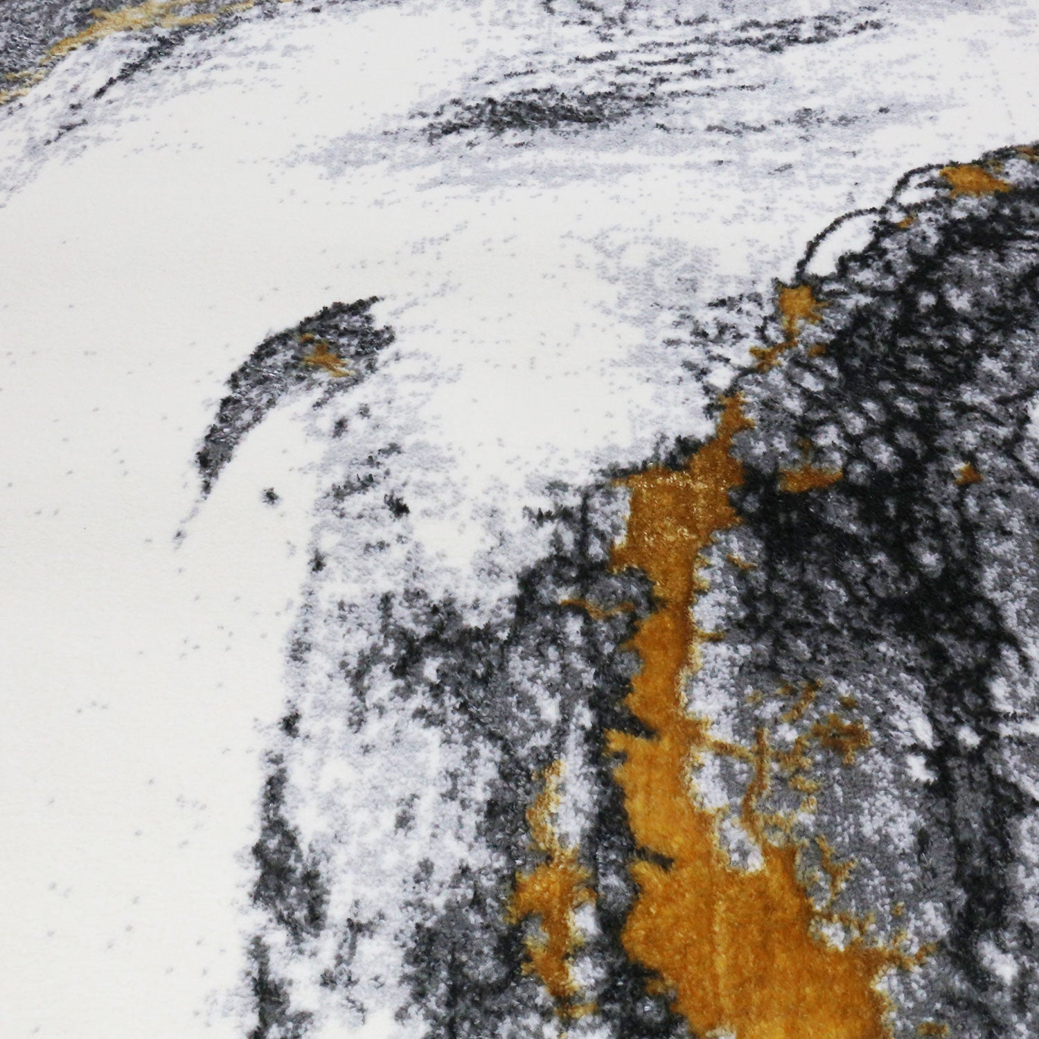 Wohnzimmer Teppich mit Marmor-Optik in Grau und Gold Tönen Glanz Modern-zoom-3